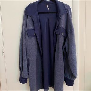FREE PEOPLE RUBY JACKET, INDIGO (L)